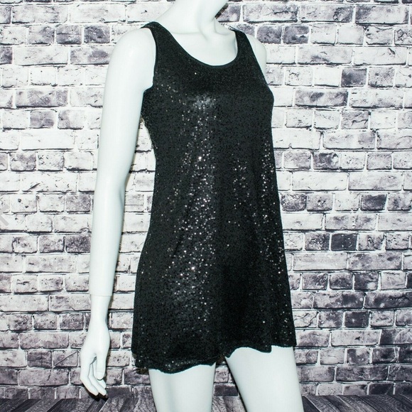 Eileen Fisher 100% Silk Sequin Mini Dress - Picture 2 of 6